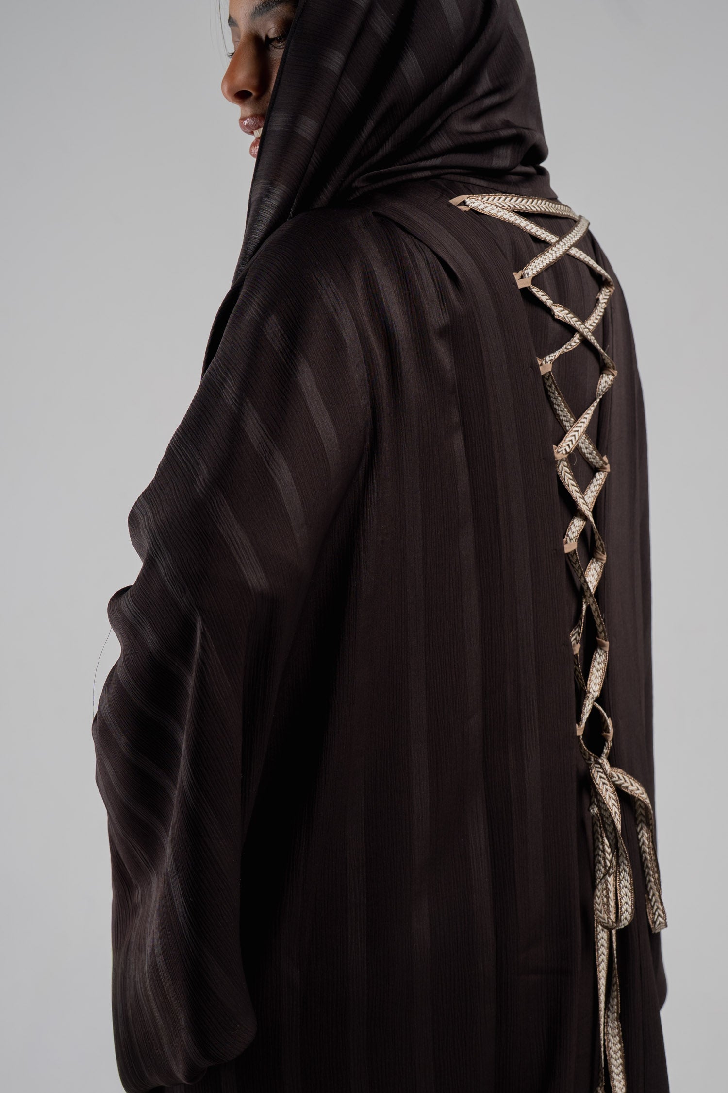 daree abaya dark brown